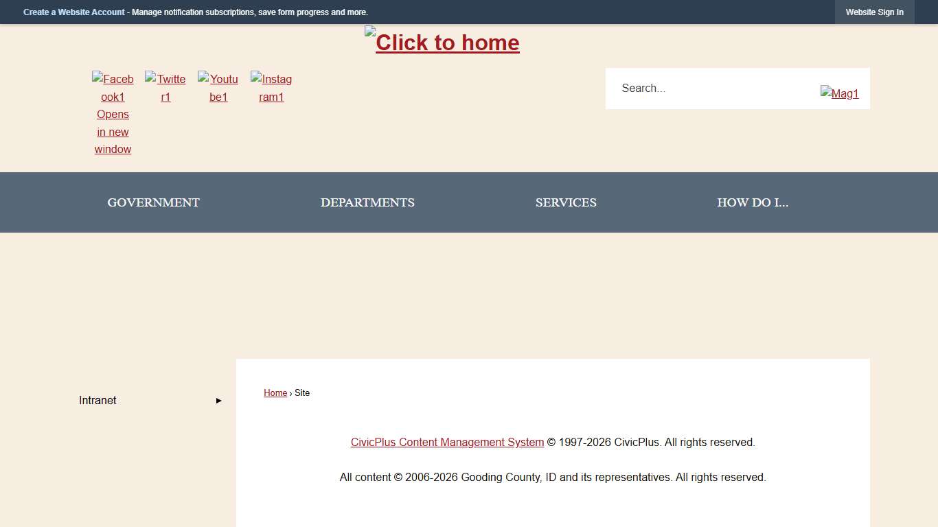 Site • Gooding County, ID • CivicEngage